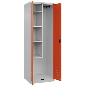 CP Putzmittelschrank Classic Plus 080100-00 S10000 lichtgrau, reinorange 4 Fachböden 60,0 x 50,0 x 185,0 cm, aufgebaut, 1 St.