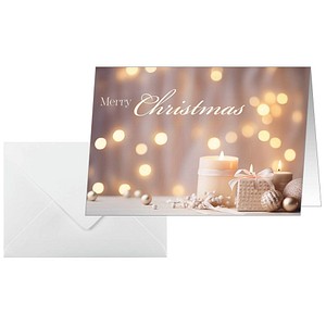 SIGEL Weihnachtskarten Golden Glow DS634 DIN A6, 25 St.