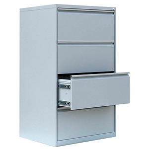 LÜLLMANN Hängeregistraturschrank lichtgrau 4 Schubladen 76,0 x 62,0 x 132,0 cm, 1 St.