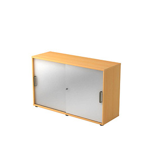 HAMMERBACHER Schiebetürenschrank 1752S, V1752S/6/S/SG buche, silber 1 Fachboden 120,0 x 40,0 x 74,8 cm
