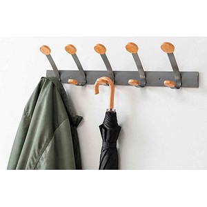 ALBA Wandgarderobe PMV5 silber Metall 10 Haken 75,0 x 18,0 cm, 1 St.