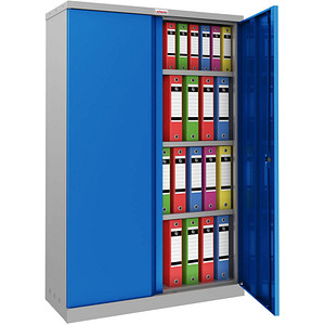 phoenix Stahlschrank SCL1491GBK grau, blau 91,5 x 37,0 x 140,0 cm, zerlegt