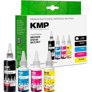KMP  schwarz, cyan, magenta, gelb Druckerpatronen kompatibel zu brother LC426XLMP, 4er-Set