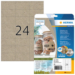 HERMA Etiketten braun 70,0 x 36,0 mm, 20 Blatt