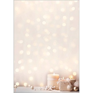 SIGEL Weihnachtsbriefpapier Golden Glow Motiv DIN A4 90 g/qm 100 Blatt