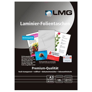 LMG Laminierfolien glänzend für A3 125 micron, 100 St.
