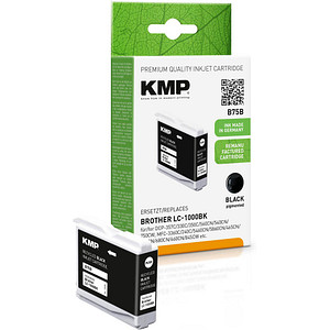 KMP B75B  schwarz Druckerpatrone kompatibel zu brother LC-1000BK