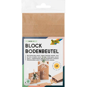 folia Faltenbeutel S natur braun 10,0 x 17,5 cm, 15 St.