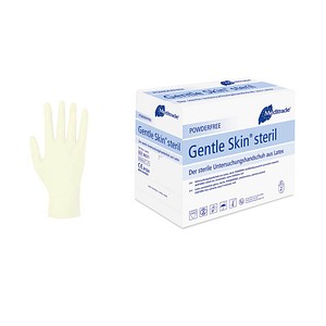 Meditrade® unisex Einmalhandschuhe Gentle Skin® steril beige Größe M, 50 Paar