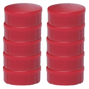 MAUL Magnete rot, Kunststoff Ø 1,5 cm, 10 St.