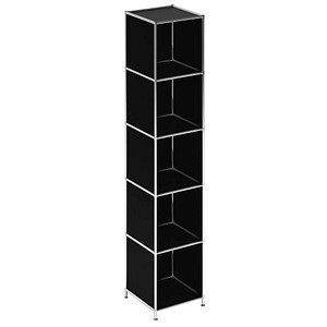 viasit Aktenregal System4 schwarz 40,4 x 40,4 x 193,2 cm, 1 St.