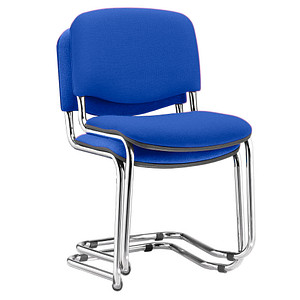 Nowy Styl Besucherstühle Iso Swing ISO SWING CHROM C6 blau Stoff, 2 St.