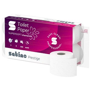 Satino Toilettenpapier prestige Kamille 3-lagig, 8 Rollen