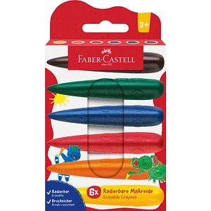 FABER-CASTELL Wachsmalstifte farbsortiert, 6 St.