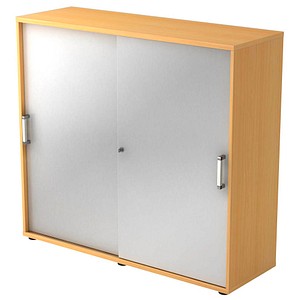 HAMMERBACHER Schiebetürenschrank 1753S, V1753S/6/S/CE buche, silber 2 Fachböden 120,0 x 40,0 x 110,0 cm