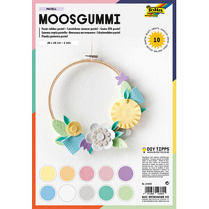 folia Moosgummi pastell mehrfarbig 10 Blatt