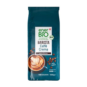 enerBiO Caffè Crema Bio-Kaffeebohnen, Arabicabohnen kräftig, 1 kg