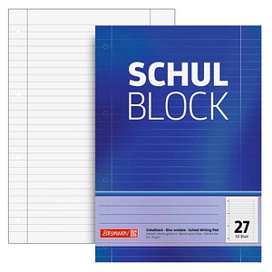 BRUNNEN Briefblock DIN A4 liniert Lineatur 27, 1 St.