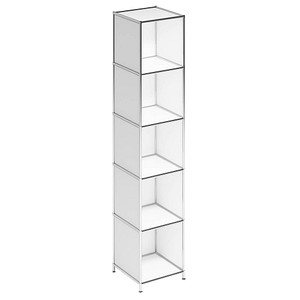 viasit Aktenregal System4 weiß 40,4 x 40,4 x 193,2 cm, 1 St.