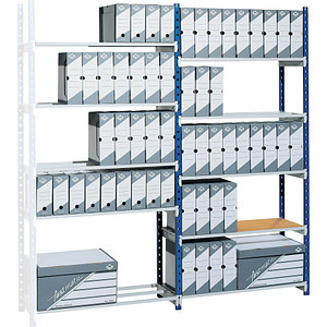 PAPERFLOW Anbau-Schwerlastregal RangEco 557S blau 150,0 x 68,0 x 200,0 cm