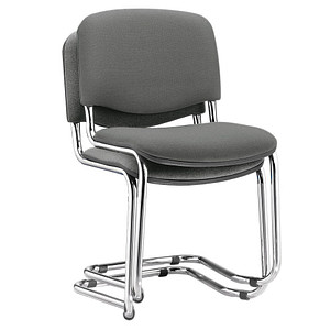 Nowy Styl Besucherstühle Iso Swing ISO SWING CHROM C38 anthrazit Stoff, 2 St.