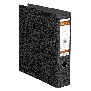 bene Hartpappe Ordner schwarz marmoriert Karton 8,0 cm DIN A4 bene Hartpappe Ordner schwarz marmoriert Karton 8,0 cm DIN A4