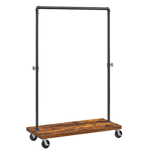 VASAGLE Rollgarderobe braun Metall 2 Haken 104,5 x 162,0 cm, 1 St.