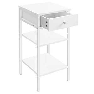 VASAGLE Nachttisch rechteckig MDF-Platte weiß 35,0 x 35,0 x 70,0 cm, 1 St.