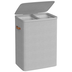 SONGMICS Wäschesortierer hellgrau, bis 20,0 kg (bis 10,0 kg je Innentasche), 1 St.