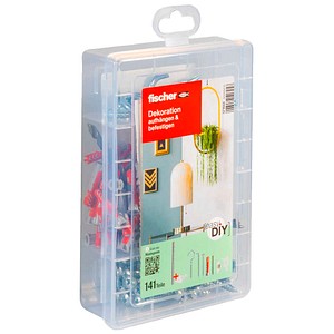 AKTION: fischer easyDIY Box Dekoration 571944 Dübel- und Schrauben-Sortiment, 131-teilig mit Prämie nach Registrierung