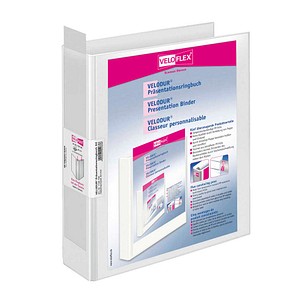 VELOFLEX VELODUR® Präsentationsordner weiß Kunststoff 6,5 cm DIN A4, 1 St.