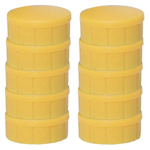 MAUL Magnete gelb, Kunststoff Ø 1,5 cm, 10 St.
