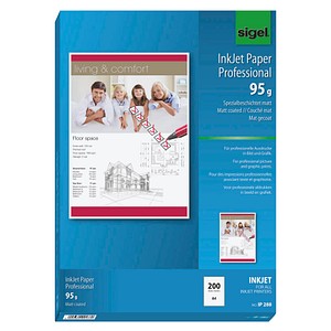 SIGEL Fotopapier IP288 DIN A4 matt 95 g/qm 200 Blatt