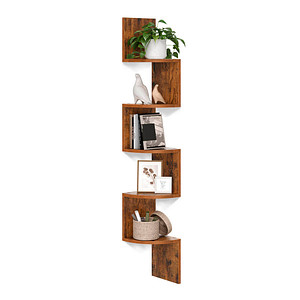VASAGLE Eckregal braun 20,0 x 20,0 x 126,0 cm, 1 St.