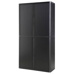 PAPERFLOW easyOffice Rollladenschrank schwarz ohne Fachböden 110,0 x 41,5 x 204,0 cm