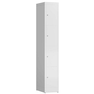 ClassiX Schließfachschrank signalweiß X-520417, 4 Schließfächer 31,0 x 50,0 x 180,0 cm