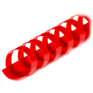 LMG Kunststoffbinderücken rot für 65 Blatt, 100 St.