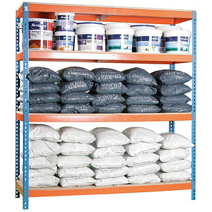 Simonrack Schwerlast-Weitspannregal SIMONFORTE CHIPBOARD 8435104921616 blau, orange 180,0 x 60,0 x 200,0 cm