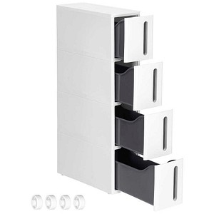 SONGMICS Nischenwagen weiß, grau 17,0 x 45,0 x 83,0 cm