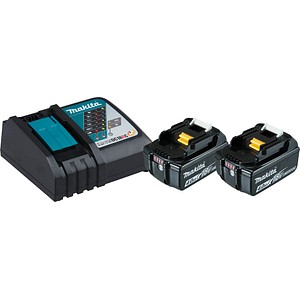 makita Werkzeugakkus mit Schnellladegerät Power Source Kit Lithium-Ionen 2x 4,0 Ah
