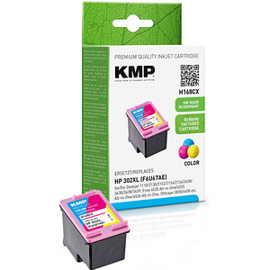 KMP H168CX  color Druckerpatrone kompatibel zu HP 302XL (F6U67AE)