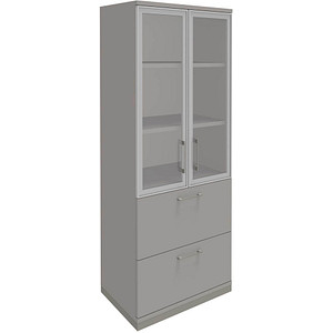 fm Aktenschrank Oldenburg, 4260429767472 lichtgrau 2 Fachböden 80,0 x 44,2 x 186,9 cm