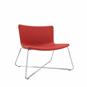 fm Sessel LODUS rot chrom Stoff 86,0 x 72,0 x 80,0 cm, 1 St.