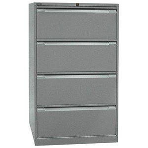 BISLEY Hängeregistraturschrank silber 4 Schubladen 80,0 x 62,2 x 132,1 cm