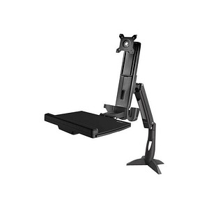 StarTech.com Monitor-Maus-Tastatur-Halterung ARMSTSCP1 schwarz für 1 Monitor, Tischklemme