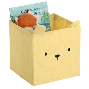 Zeller Bär Aufbewahrungsbox gelb 28,0 x 28,0 x 28,0 cm, 1 St.