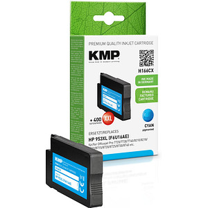 KMP H166CX  cyan Druckerpatrone kompatibel zu HP 953XL (F6U16AE)