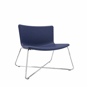 fm Sessel LODUS dunkelblau chrom Stoff 86,0 x 72,0 x 80,0 cm, 1 St.