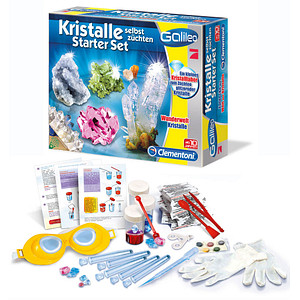 Clementoni Experimentierkasten Kristalle selbst züchten Starter-Set mehrfarbig