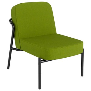 medso powered by PAPERFLOW Sessel MEDSO S Rund grün schwarz Kunststoff 58,0 x 74,3 x 73,6 cm, 1 St.